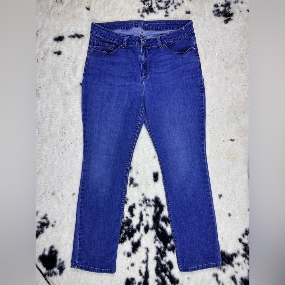 Lee Vintage Dark Wash Mid Rise Straight Leg Denim Jeans Size 22